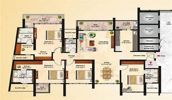 Godrej Sarjapur Road 5 BHK Floor Plan